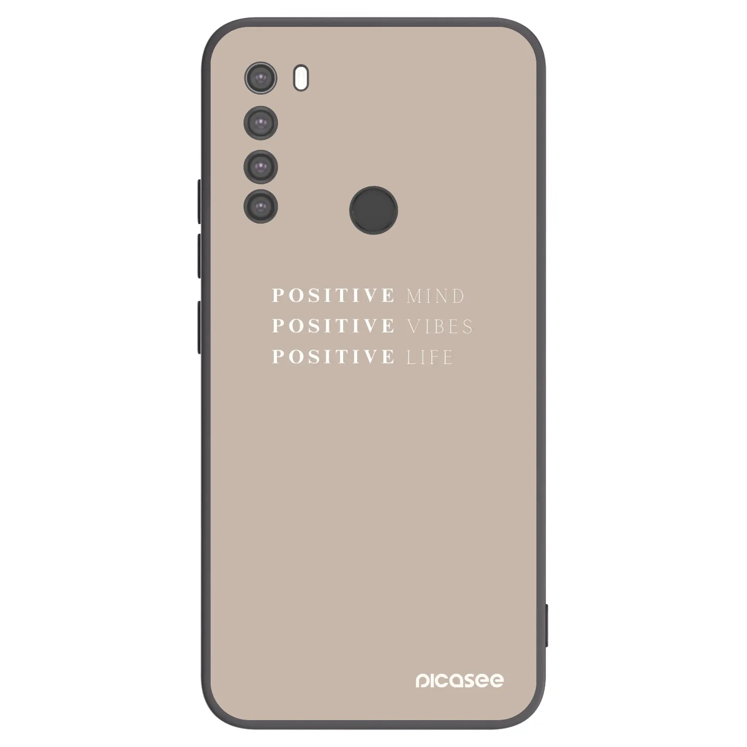 Picasee fekete szilikon tok az alábbi mobiltelefonokra Xiaomi Redmi Note 8 - Positive Vibes
