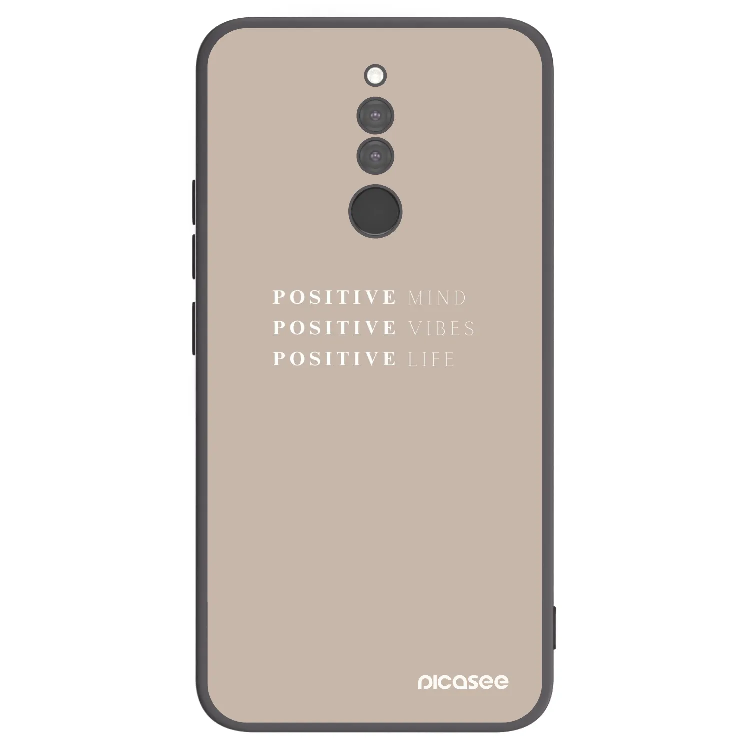 Picasee fekete szilikon tok az alábbi mobiltelefonokra Xiaomi Redmi 8 - Positive Vibes