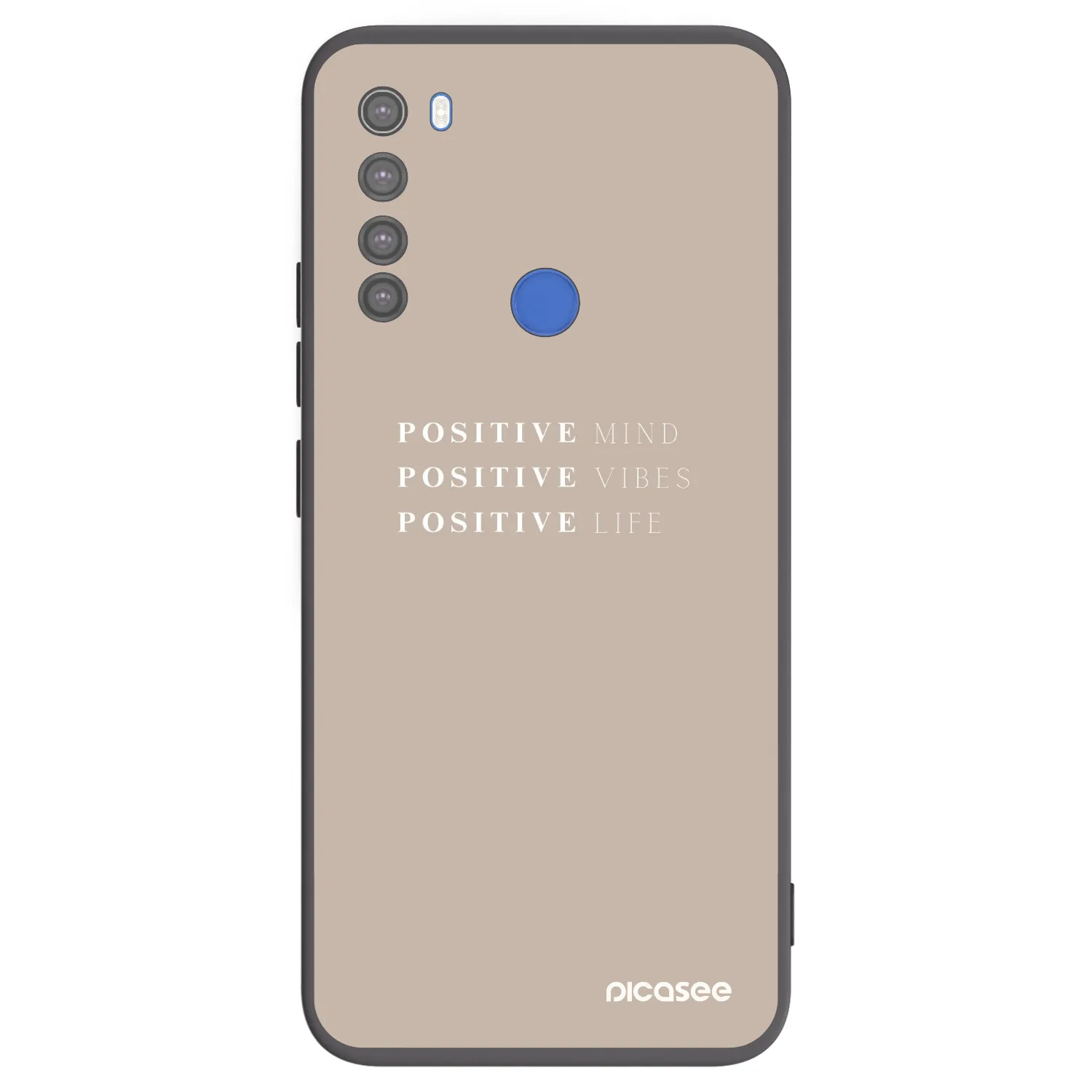 Picasee fekete szilikon tok az alábbi mobiltelefonokra Xiaomi Redmi Note 8T - Positive Vibes