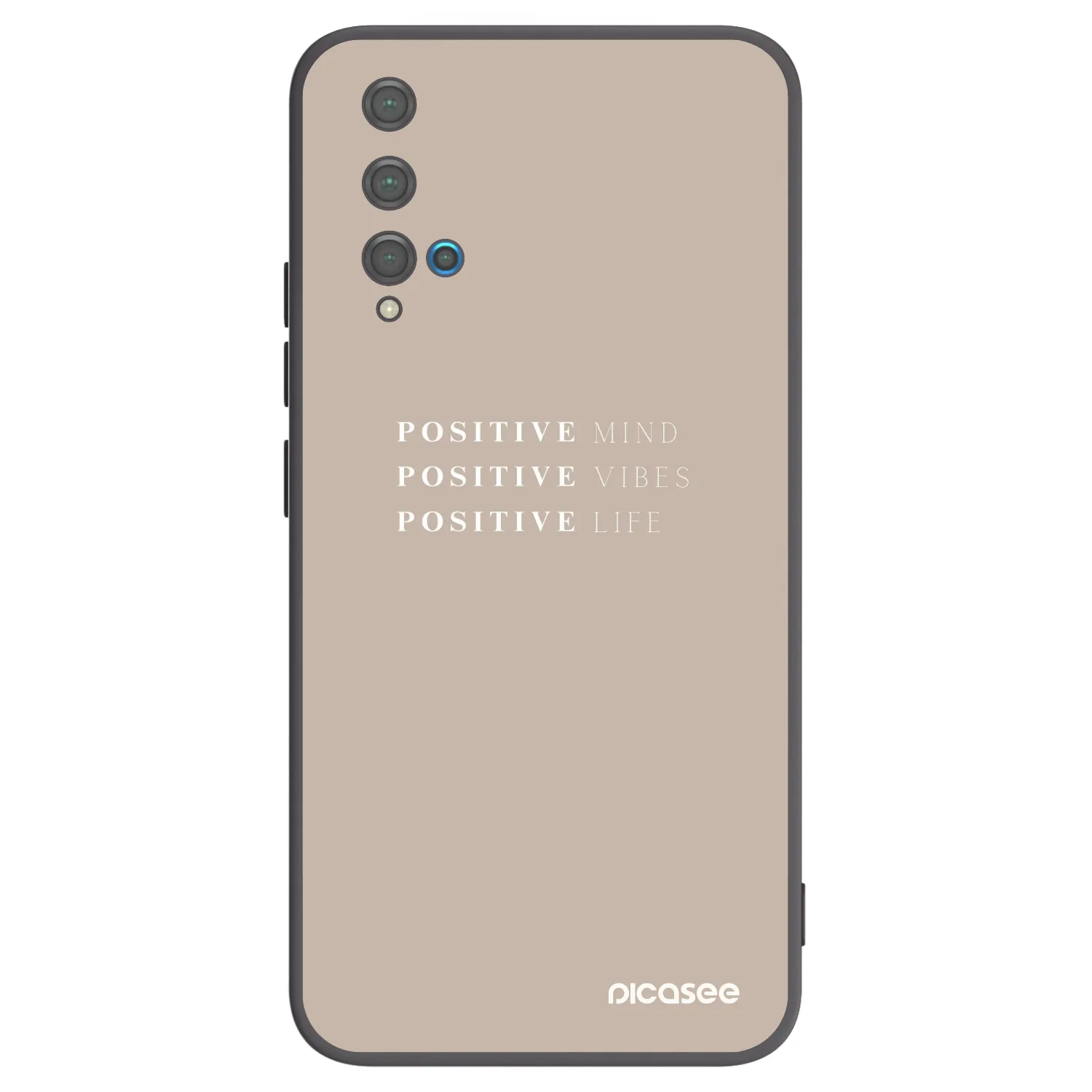 Picasee fekete szilikon tok az alábbi mobiltelefonokra Huawei Nova 5T - Positive Vibes