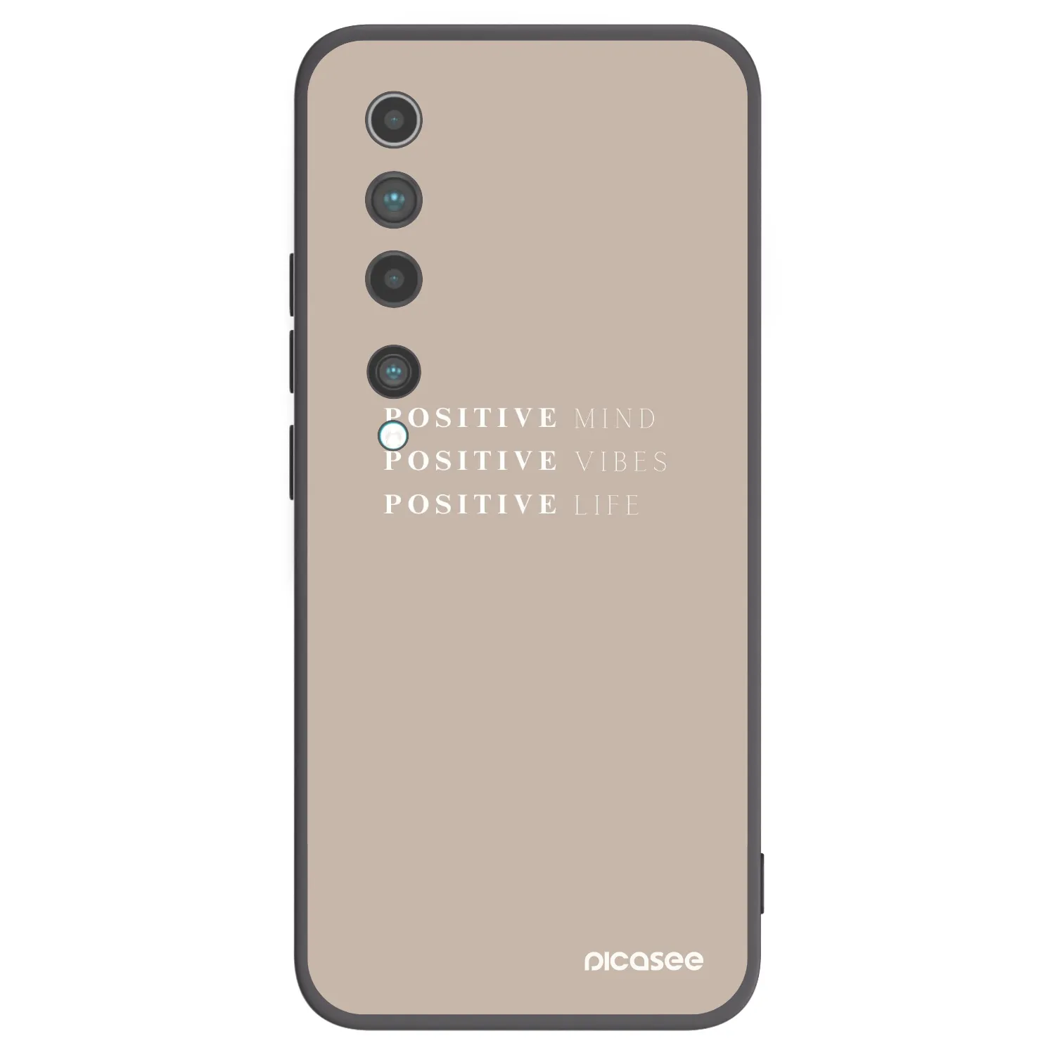 Picasee fekete szilikon tok az alábbi mobiltelefonokra Xiaomi Mi 10 - Positive Vibes