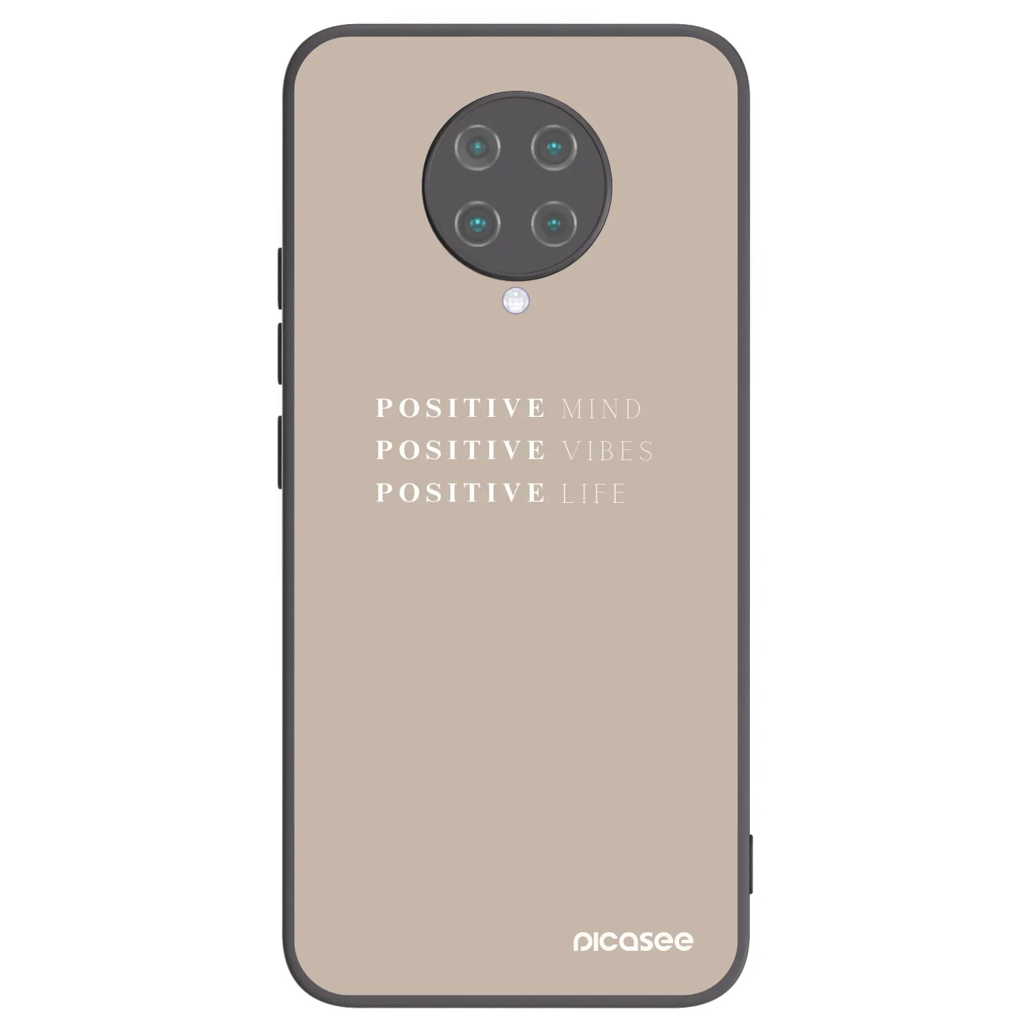 Picasee fekete szilikon tok az alábbi mobiltelefonokra Xiaomi Poco F2 Pro - Positive Vibes