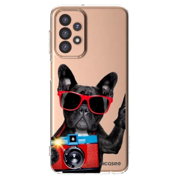 Picasee átlátszó szilikon tok az alábbi mobiltelefonokra Samsung Galaxy A23 A236B 5G - Französische Bulldogge