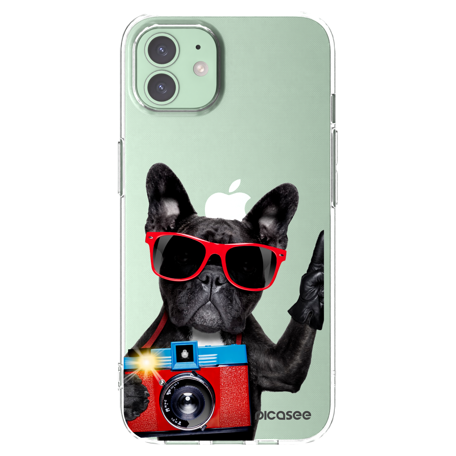 Picasee átlátszó szilikon tok az alábbi mobiltelefonokra Apple iPhone 12 - Französische Bulldogge