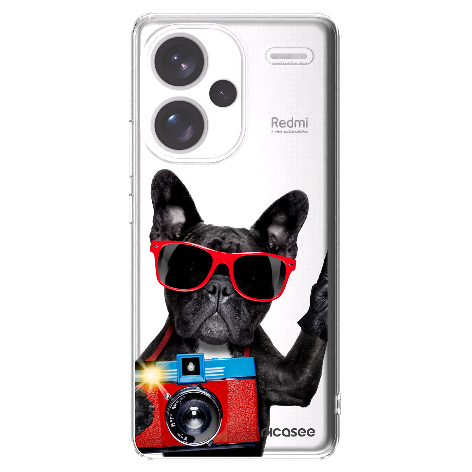 Picasee átlátszó szilikon tok az alábbi mobiltelefonokra Xiaomi Redmi Note 13 Pro+ 5G - Französische Bulldogge