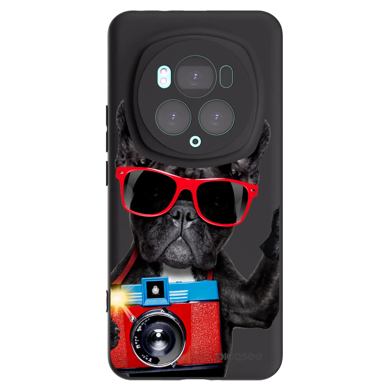 Picasee fekete szilikon tok az alábbi mobiltelefonokra Honor Magic6 Pro - Französische Bulldogge