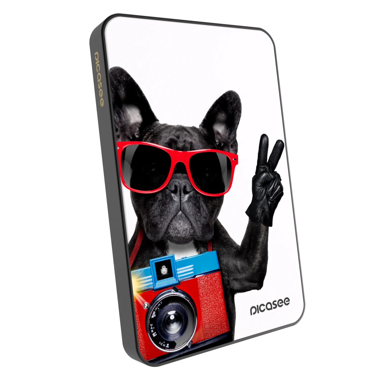 Picasee Powerbank MagSafe 5 000 mAh Szürke - Französische Bulldogge