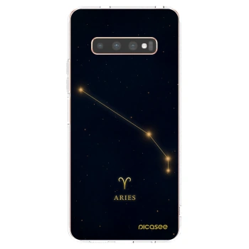 Picasee átlátszó szilikon tok az alábbi mobiltelefonokra Samsung Galaxy S10 Plus G975 - ARIES
