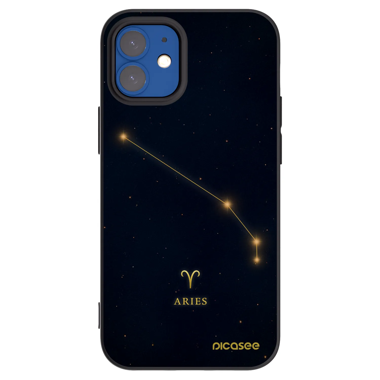 Picasee fekete szilikon tok az alábbi mobiltelefonokra Apple iPhone 12 mini - ARIES
