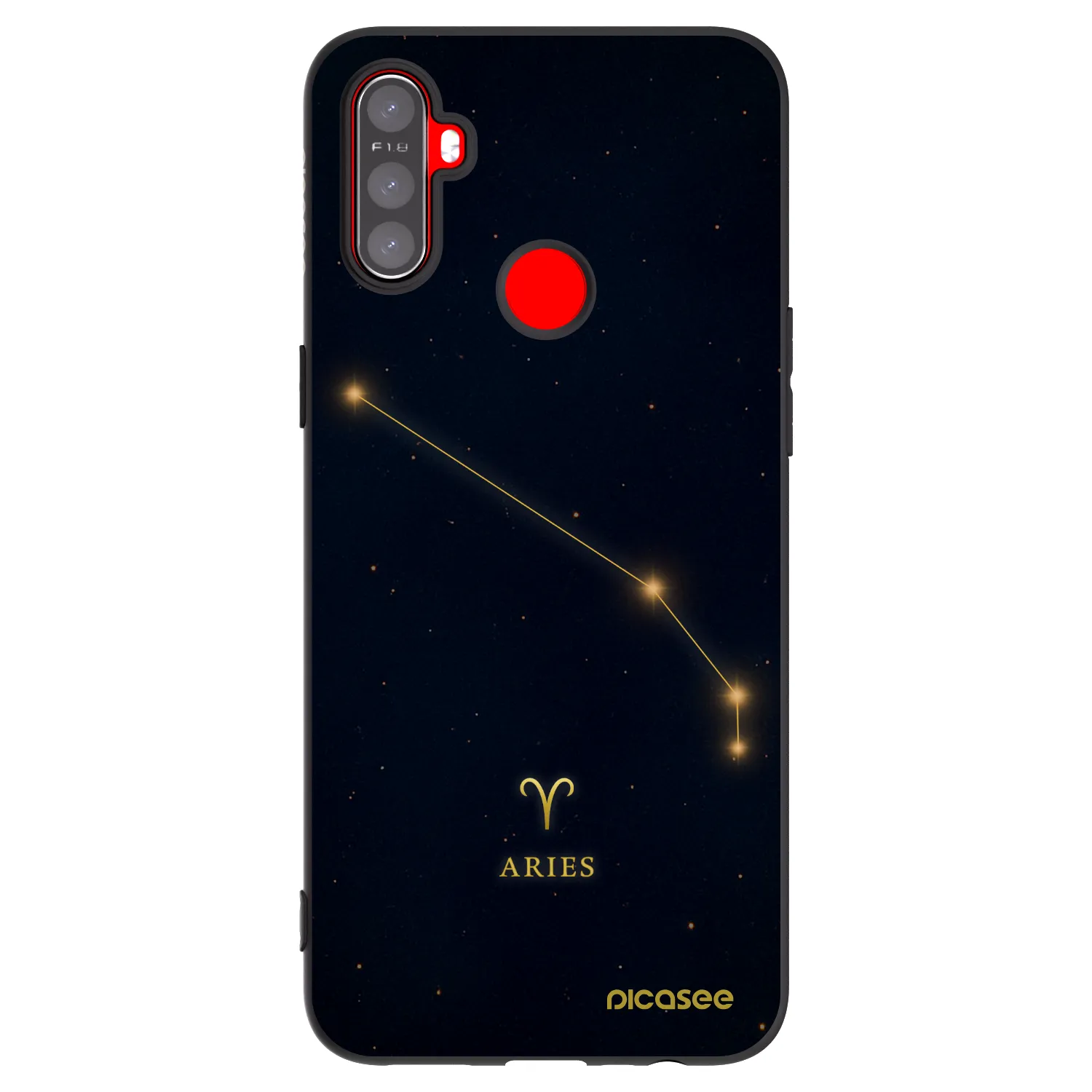 Picasee fekete szilikon tok az alábbi mobiltelefonokra Realme C3 - ARIES