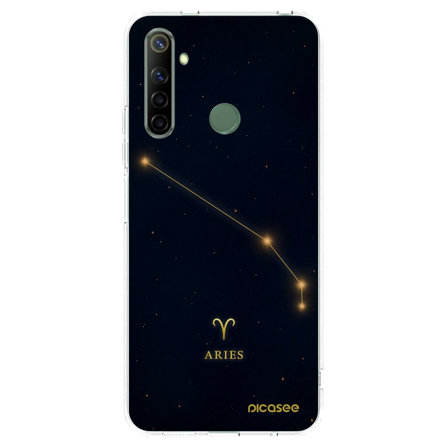 Picasee átlátszó szilikon tok az alábbi mobiltelefonokra Realme 6i - ARIES