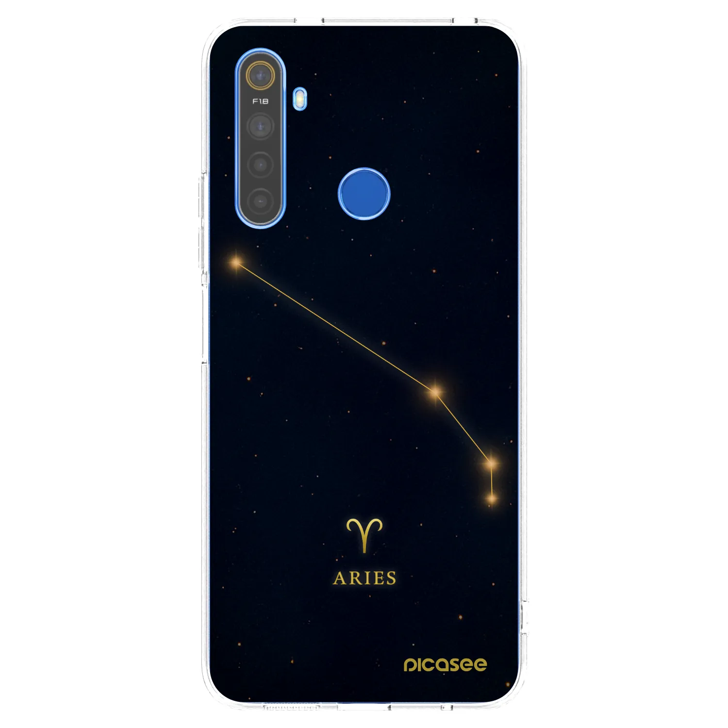 Picasee átlátszó szilikon tok az alábbi mobiltelefonokra Realme 5 - ARIES
