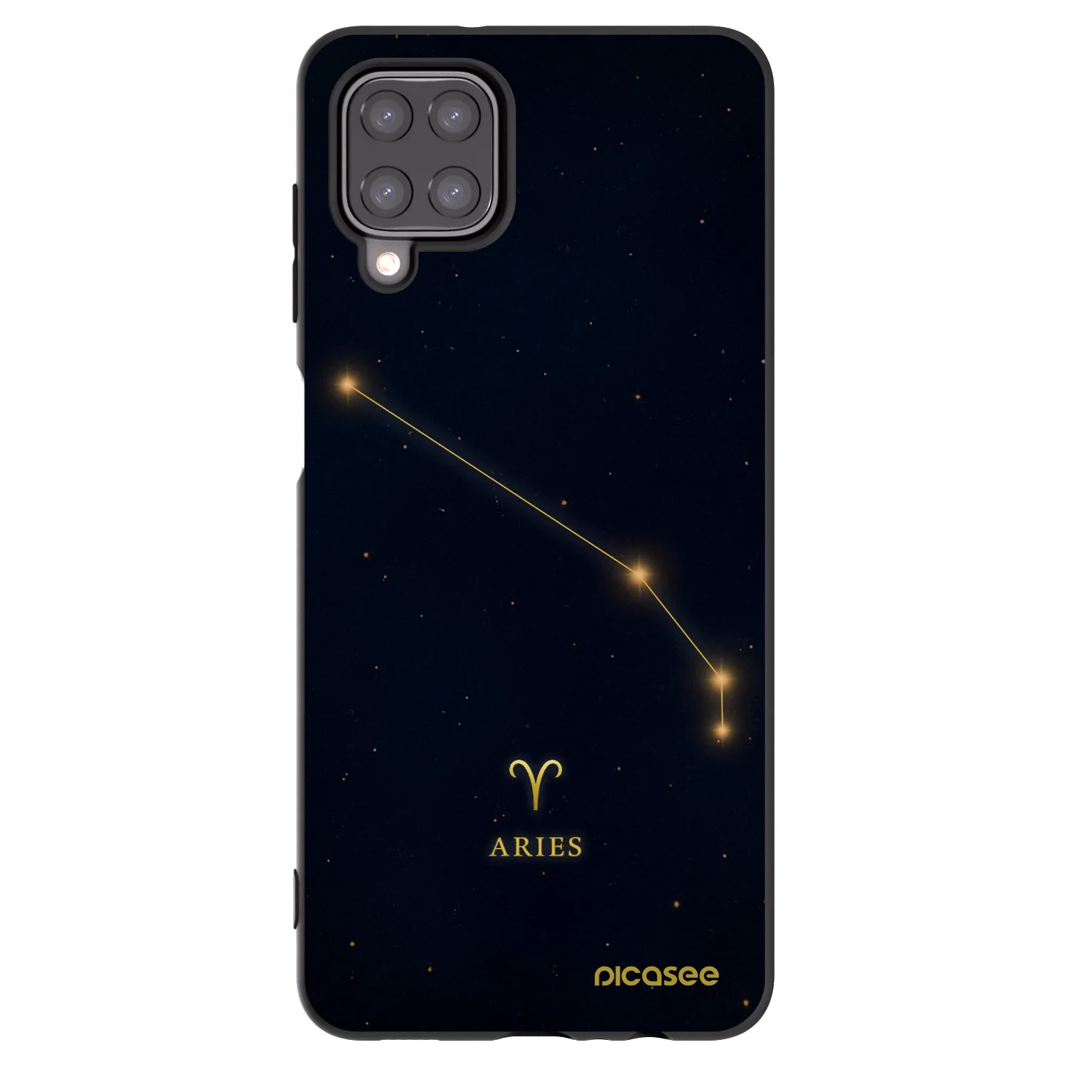 Picasee fekete szilikon tok az alábbi mobiltelefonokra Samsung Galaxy A12 A125F - ARIES