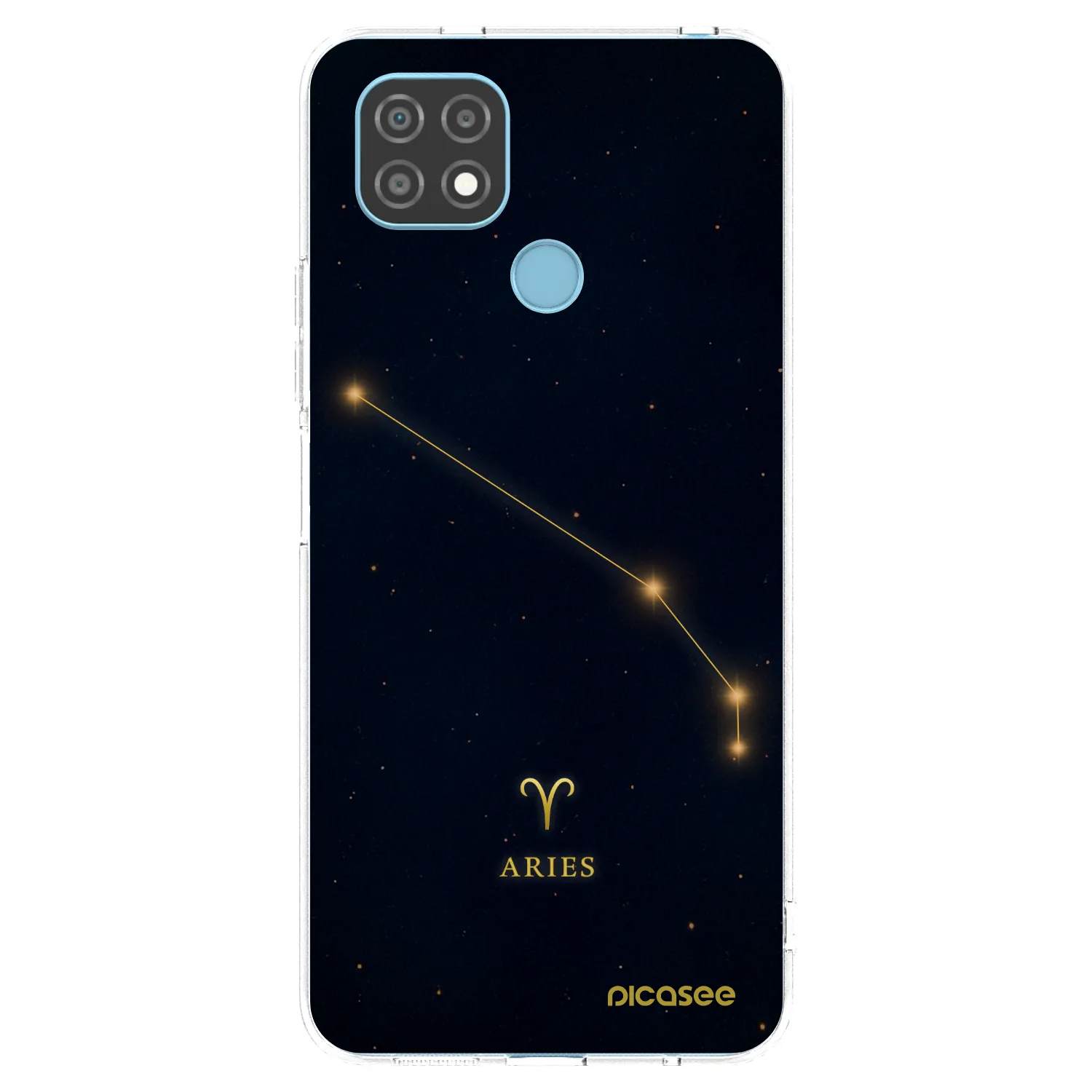 Picasee átlátszó szilikon tok az alábbi mobiltelefonokra Realme C21 - ARIES