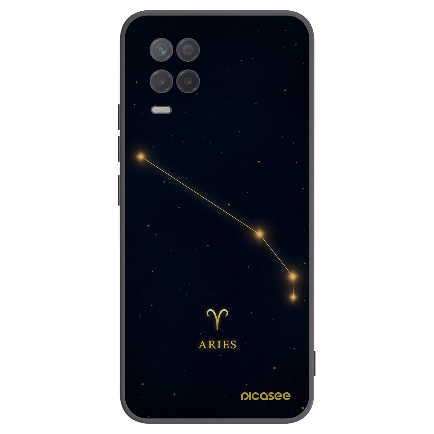 Picasee fekete szilikon tok az alábbi mobiltelefonokra Realme 8 5G - ARIES