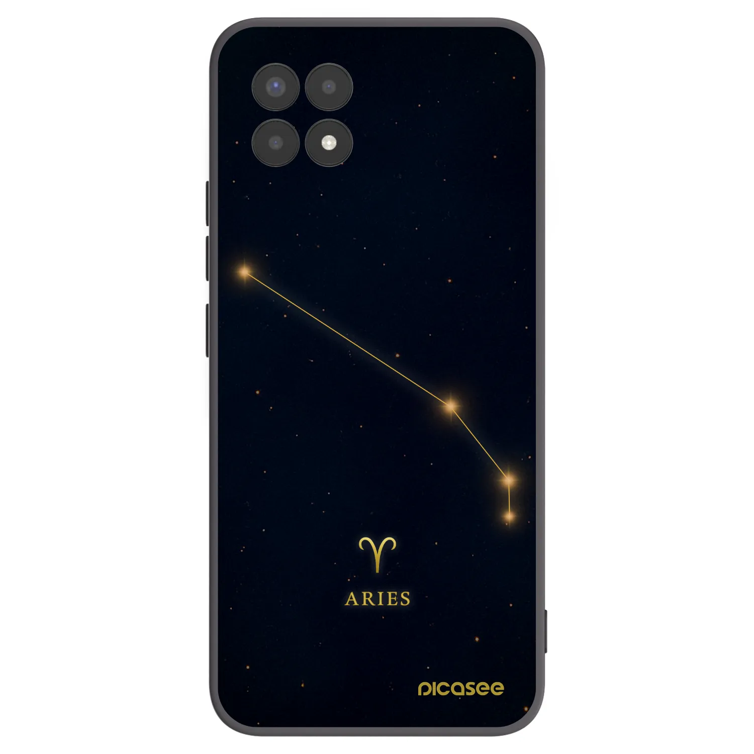 Picasee fekete szilikon tok az alábbi mobiltelefonokra Realme 8i - ARIES