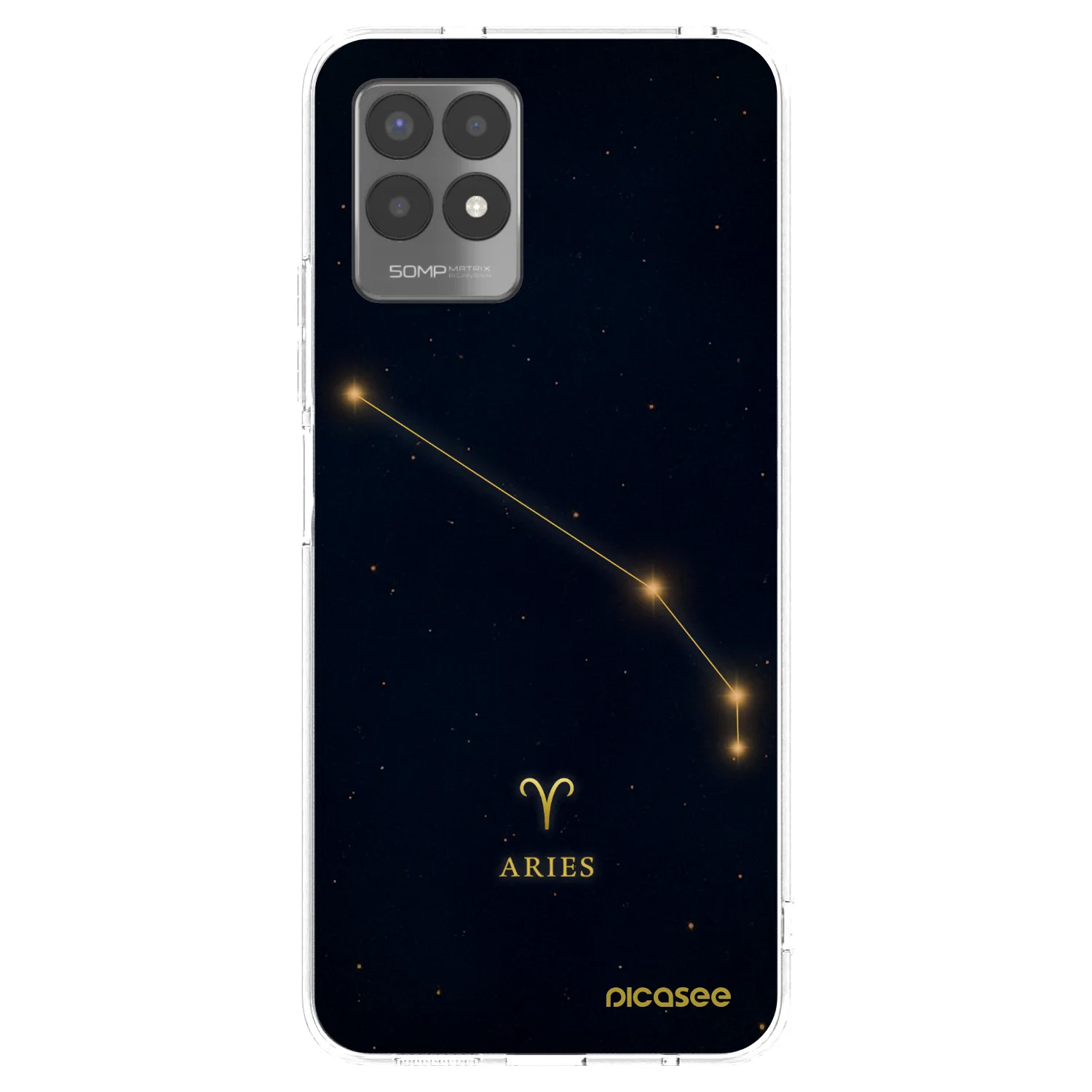 Picasee átlátszó szilikon tok az alábbi mobiltelefonokra Realme 8i - ARIES