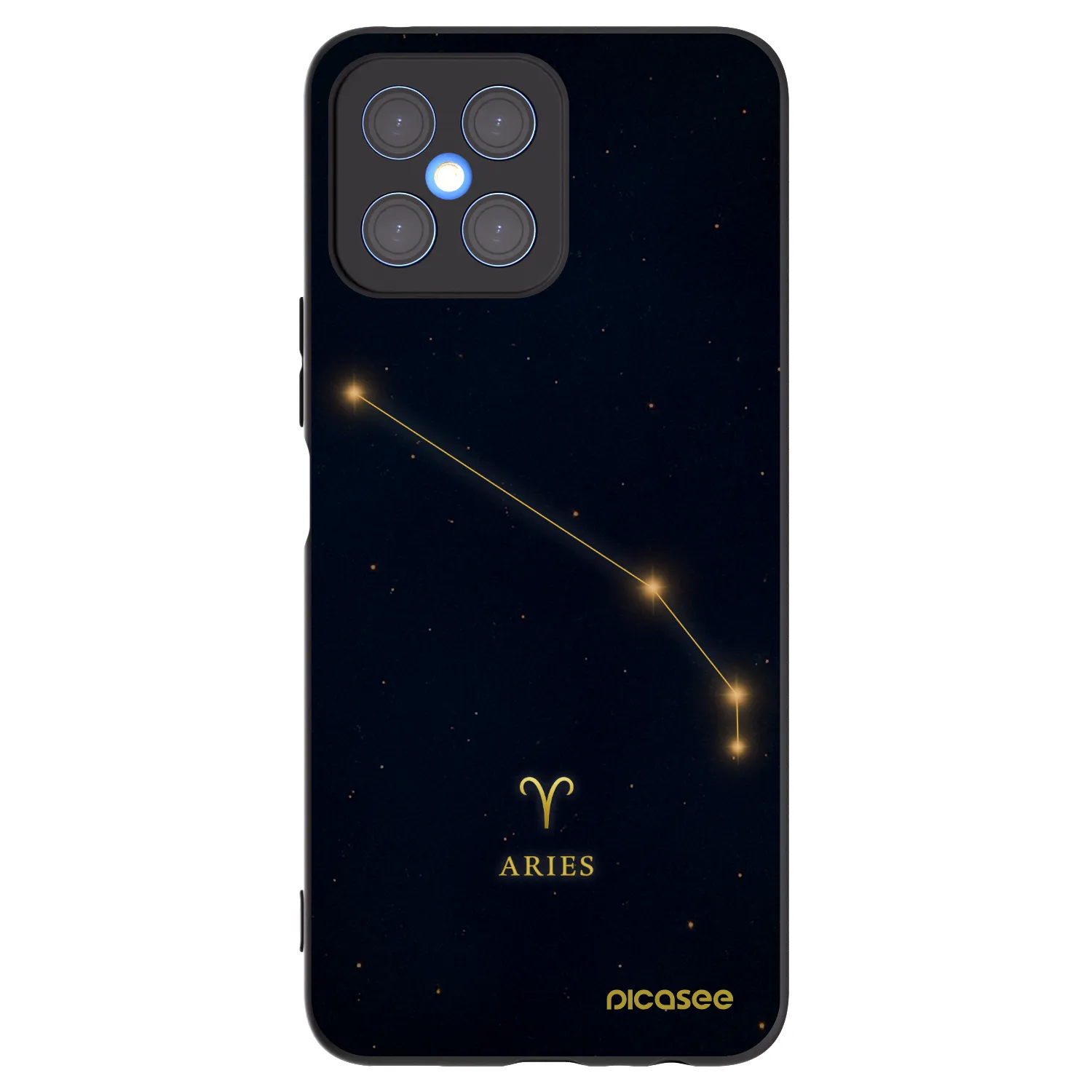 Picasee fekete szilikon tok az alábbi mobiltelefonokra Honor X8 4G - ARIES