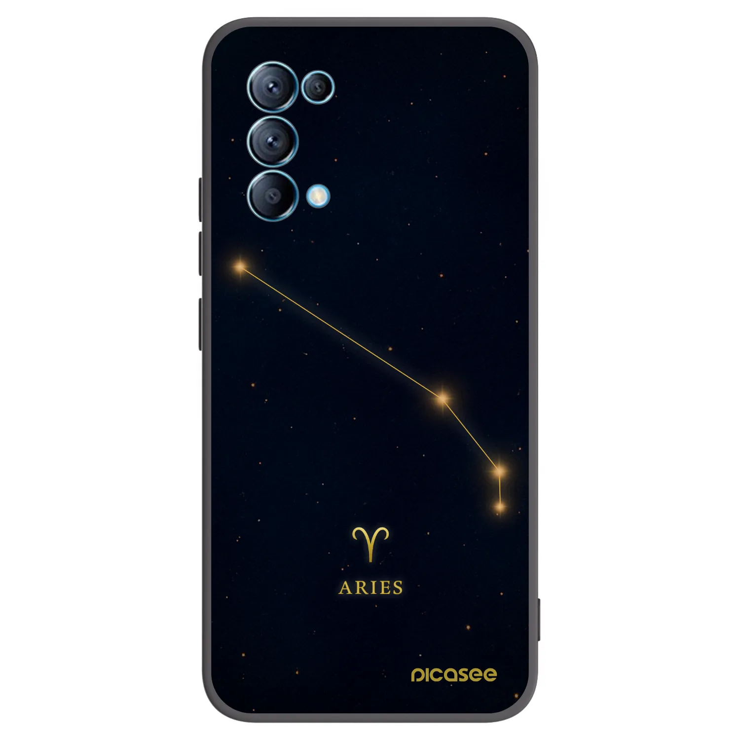 Picasee fekete szilikon tok az alábbi mobiltelefonokra OPPO A16s - ARIES