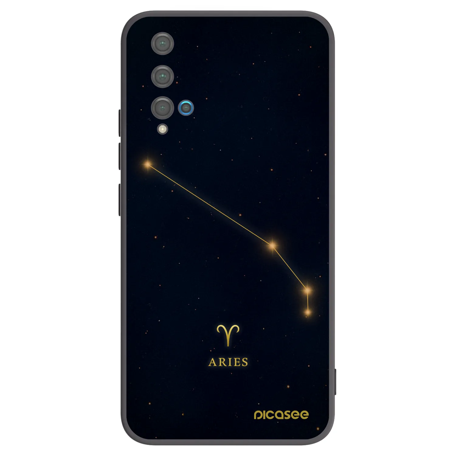 Picasee fekete szilikon tok az alábbi mobiltelefonokra Huawei Nova 5T - ARIES