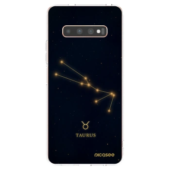 Picasee átlátszó szilikon tok az alábbi mobiltelefonokra Samsung Galaxy S10 Plus G975 - TAURUS