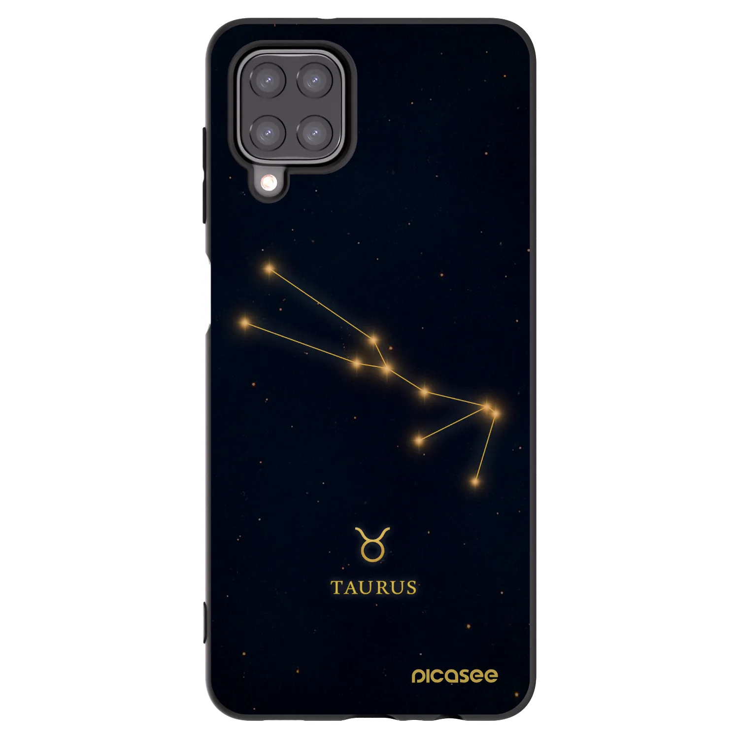 Picasee fekete szilikon tok az alábbi mobiltelefonokra Samsung Galaxy A12 A125F - TAURUS