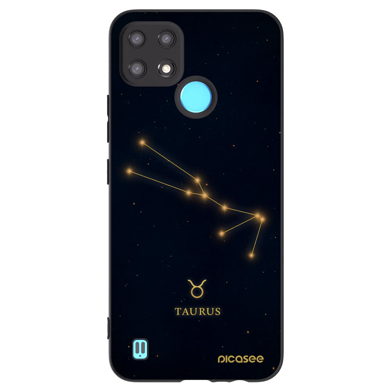 Picasee fekete szilikon tok az alábbi mobiltelefonokra Realme C21 - TAURUS