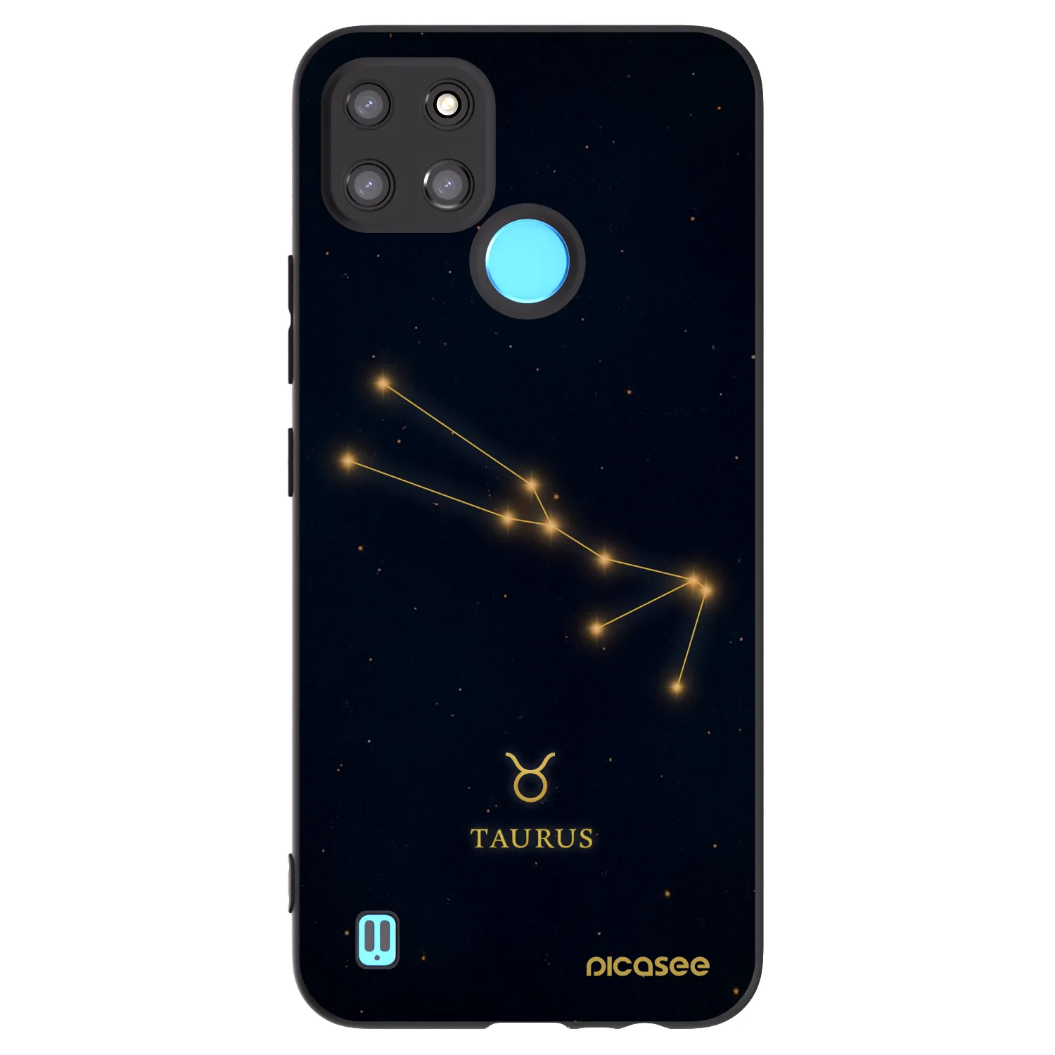 Picasee fekete szilikon tok az alábbi mobiltelefonokra Realme C21Y - TAURUS