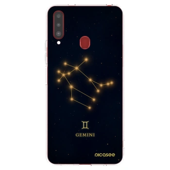 Picasee átlátszó szilikon tok az alábbi mobiltelefonokra Samsung Galaxy A20s - GEMINI