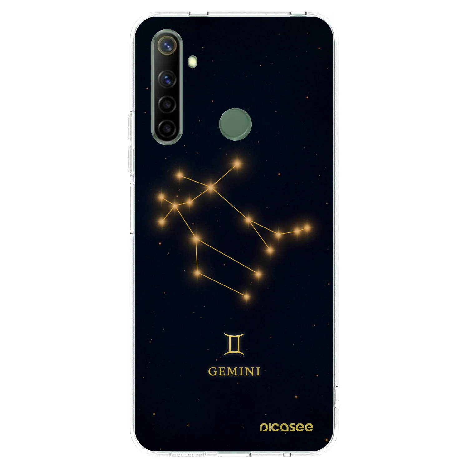 Picasee átlátszó szilikon tok az alábbi mobiltelefonokra Realme 6i - GEMINI