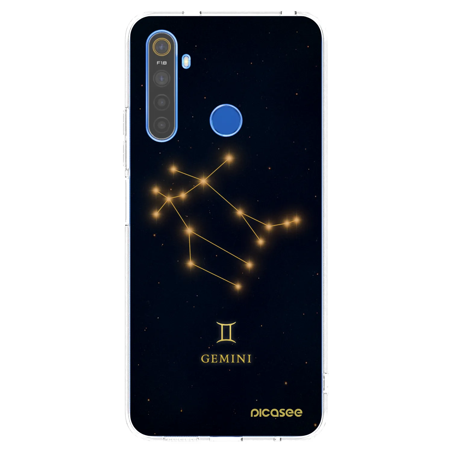Picasee átlátszó szilikon tok az alábbi mobiltelefonokra Realme 5 - GEMINI
