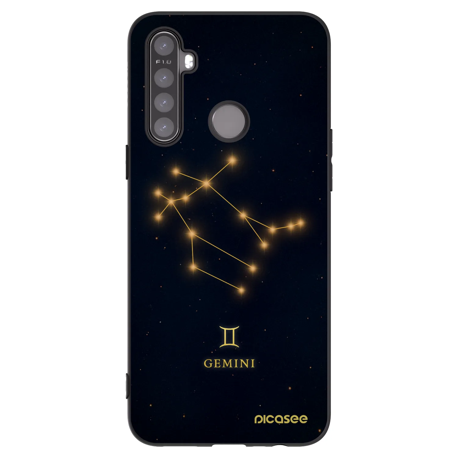Picasee fekete szilikon tok az alábbi mobiltelefonokra Realme 5 - GEMINI