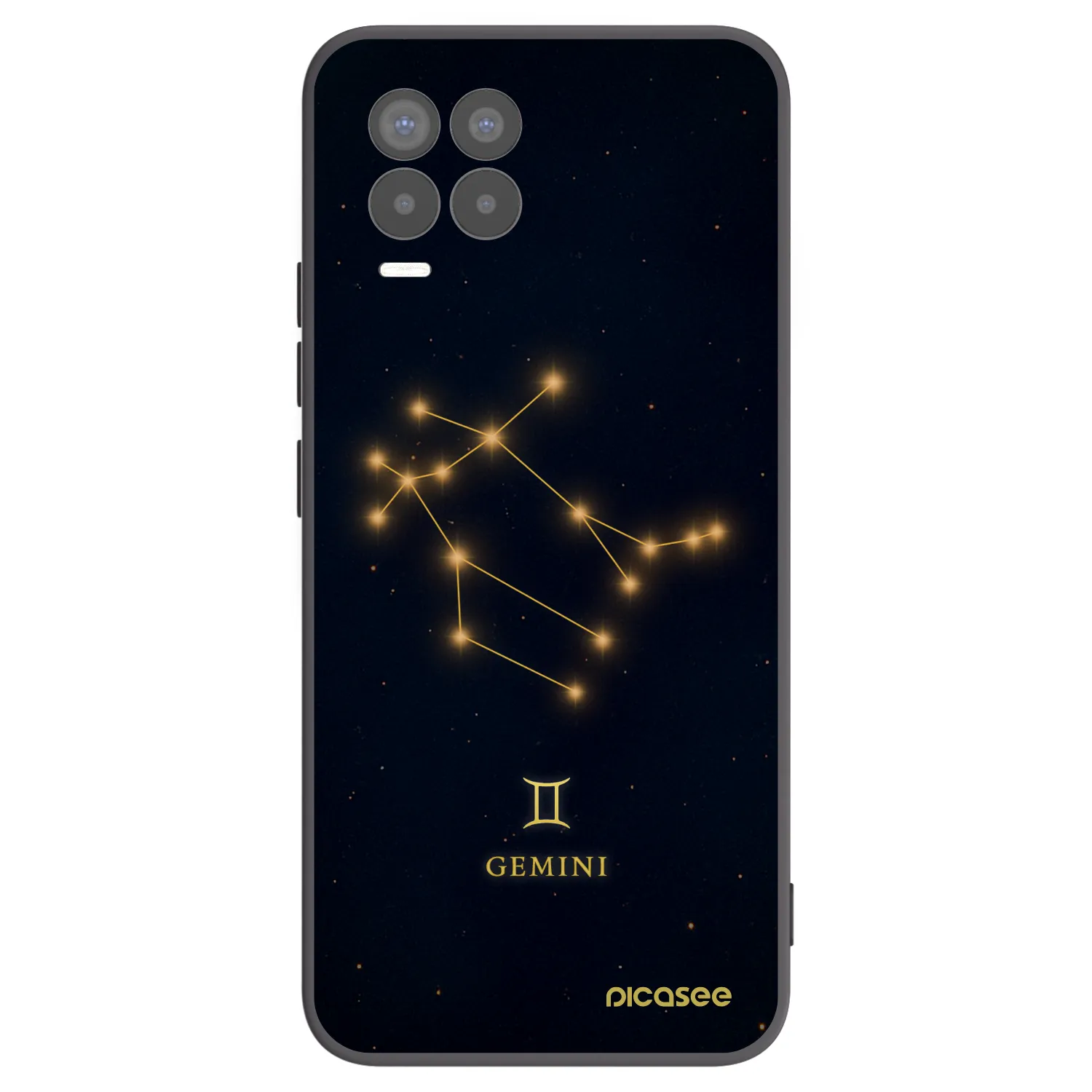 Picasee fekete szilikon tok az alábbi mobiltelefonokra Realme 8 Pro - GEMINI