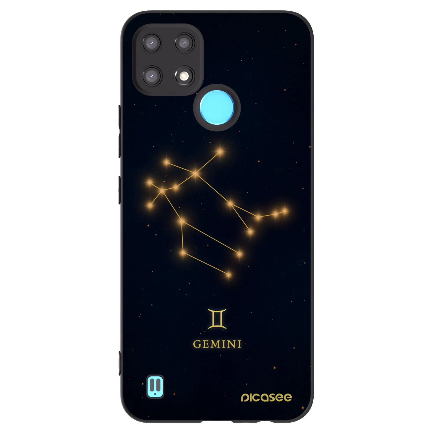 Picasee fekete szilikon tok az alábbi mobiltelefonokra Realme C21 - GEMINI