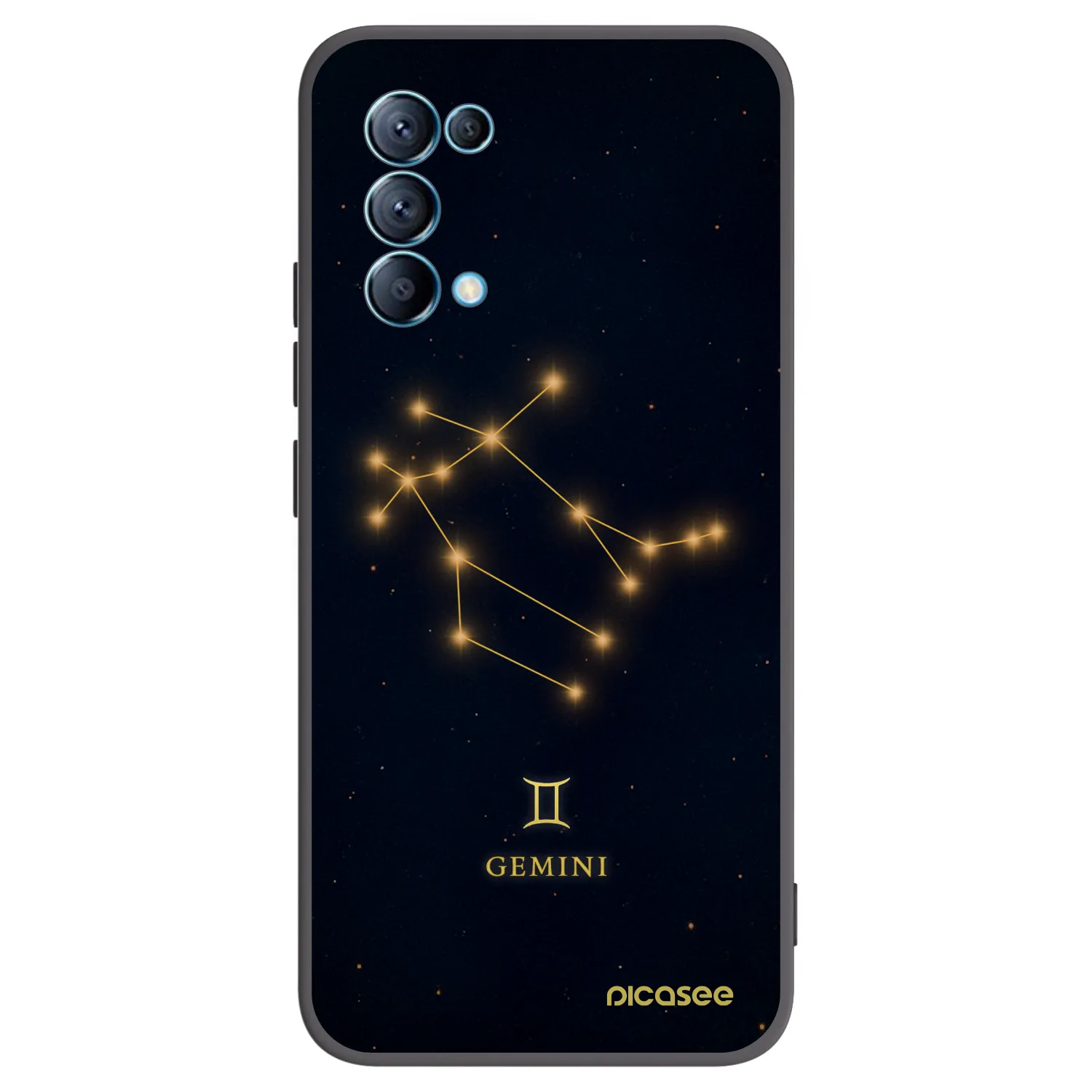 Picasee fekete szilikon tok az alábbi mobiltelefonokra OPPO Reno 5 5G - GEMINI