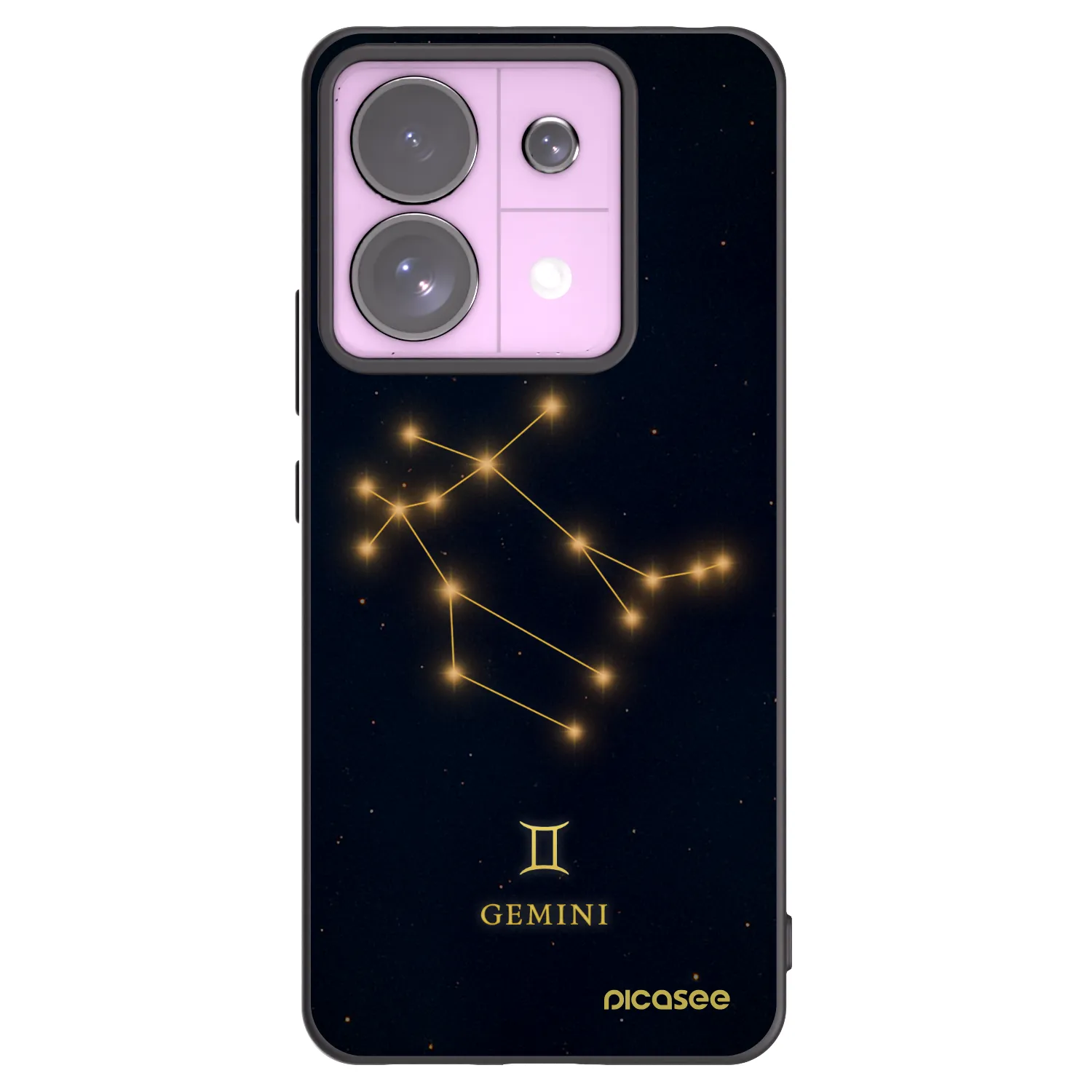 Picasee fekete szilikon tok az alábbi mobiltelefonokra Xiaomi Redmi Note 13 Pro 5G - GEMINI