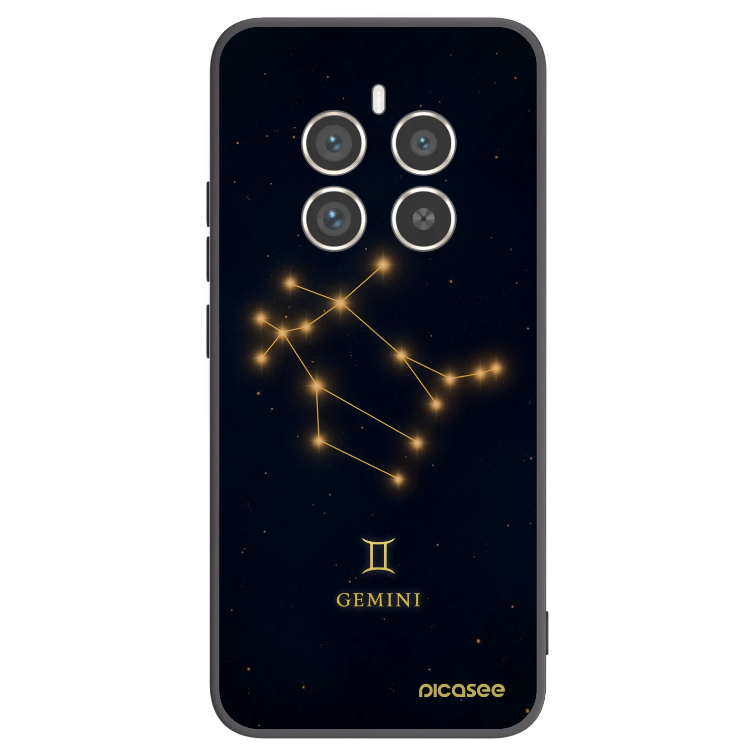 Picasee fekete szilikon tok az alábbi mobiltelefonokra Realme 12 Pro 5G - GEMINI