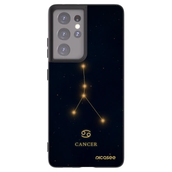 Picasee fekete szilikon tok az alábbi mobiltelefonokra Samsung Galaxy S21 Ultra 5G G998B - CANCER