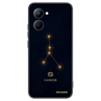Picasee fekete szilikon tok az alábbi mobiltelefonokra Realme C33 (2023) - CANCER