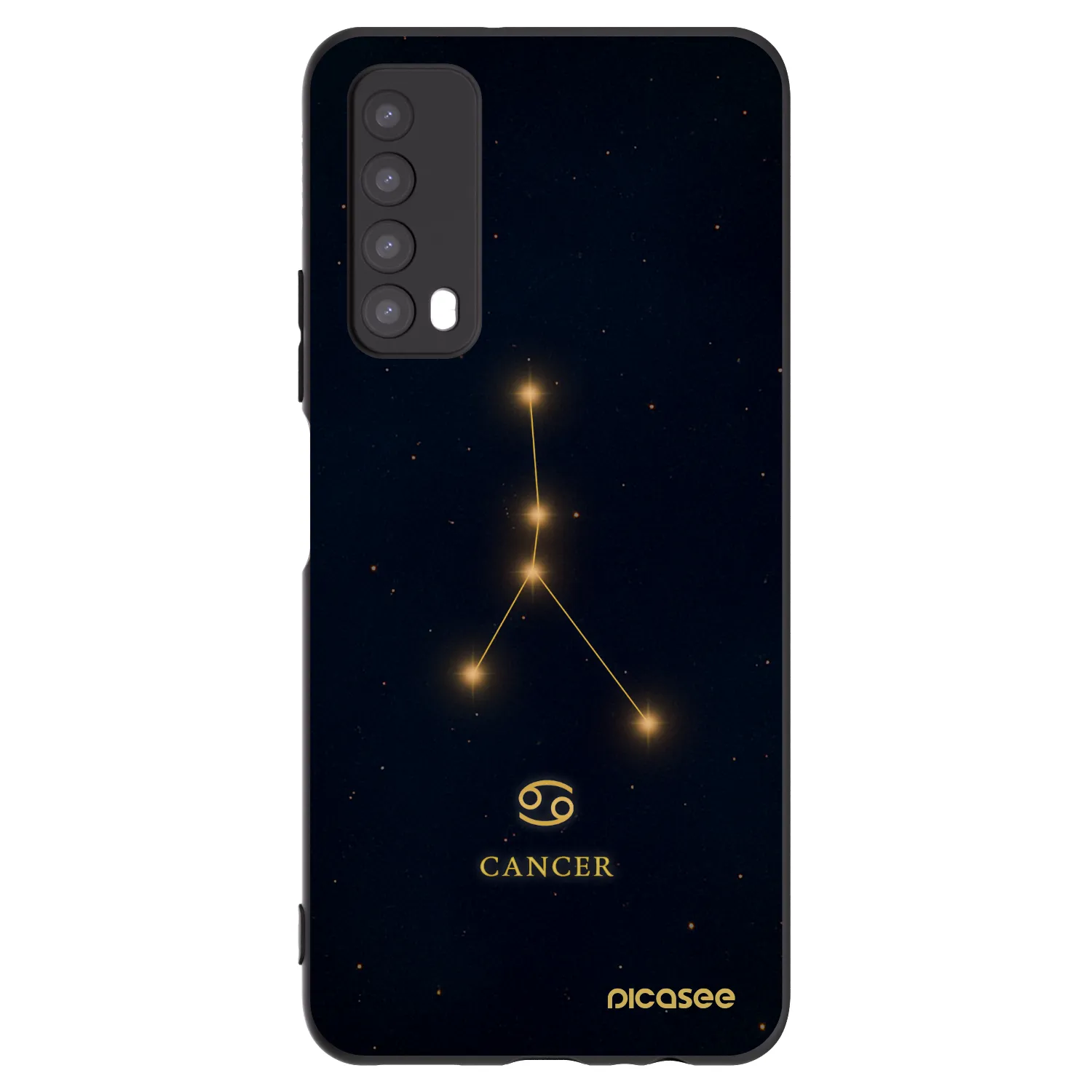 Picasee fekete szilikon tok az alábbi mobiltelefonokra Huawei P Smart 2021 - CANCER