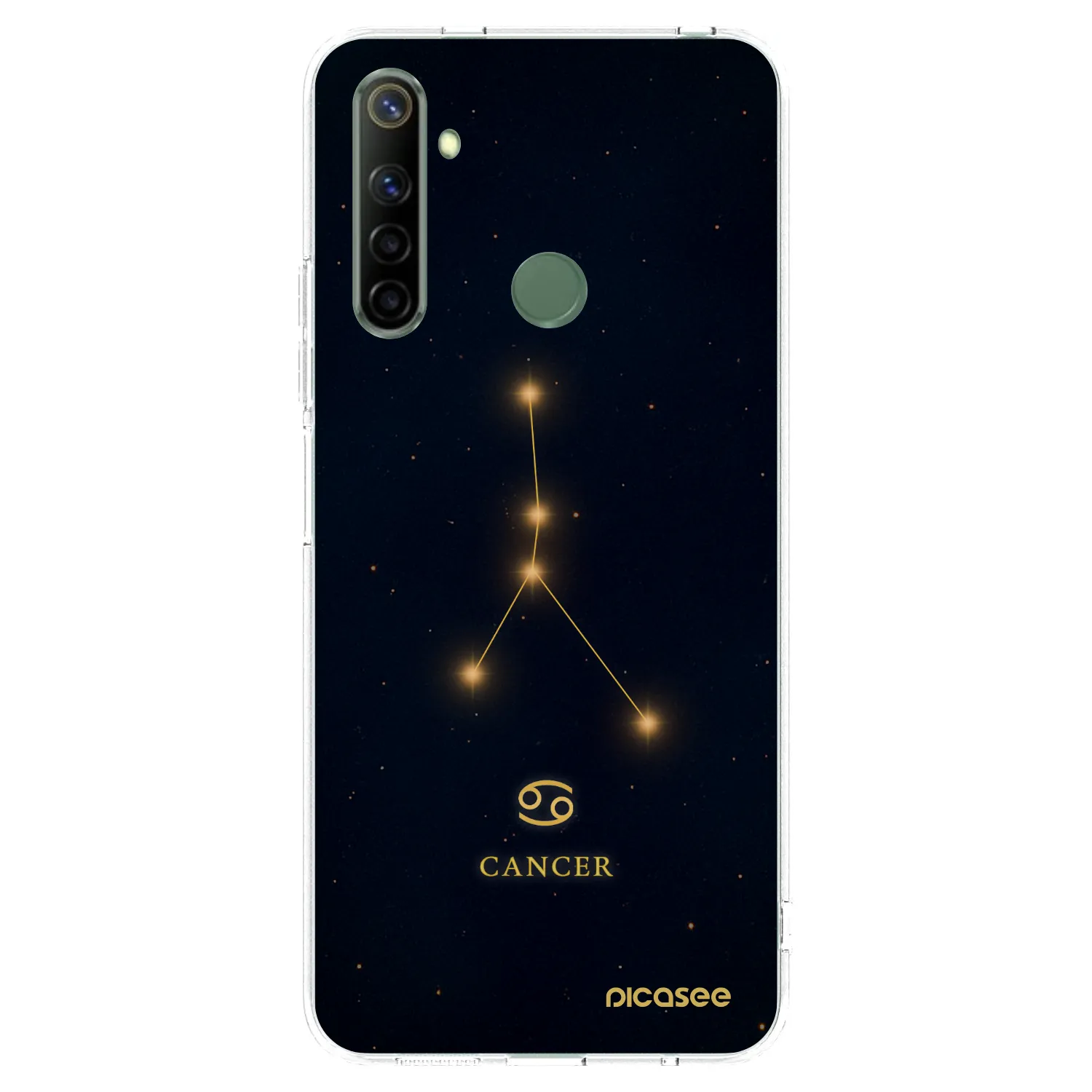 Picasee átlátszó szilikon tok az alábbi mobiltelefonokra Realme 6i - CANCER