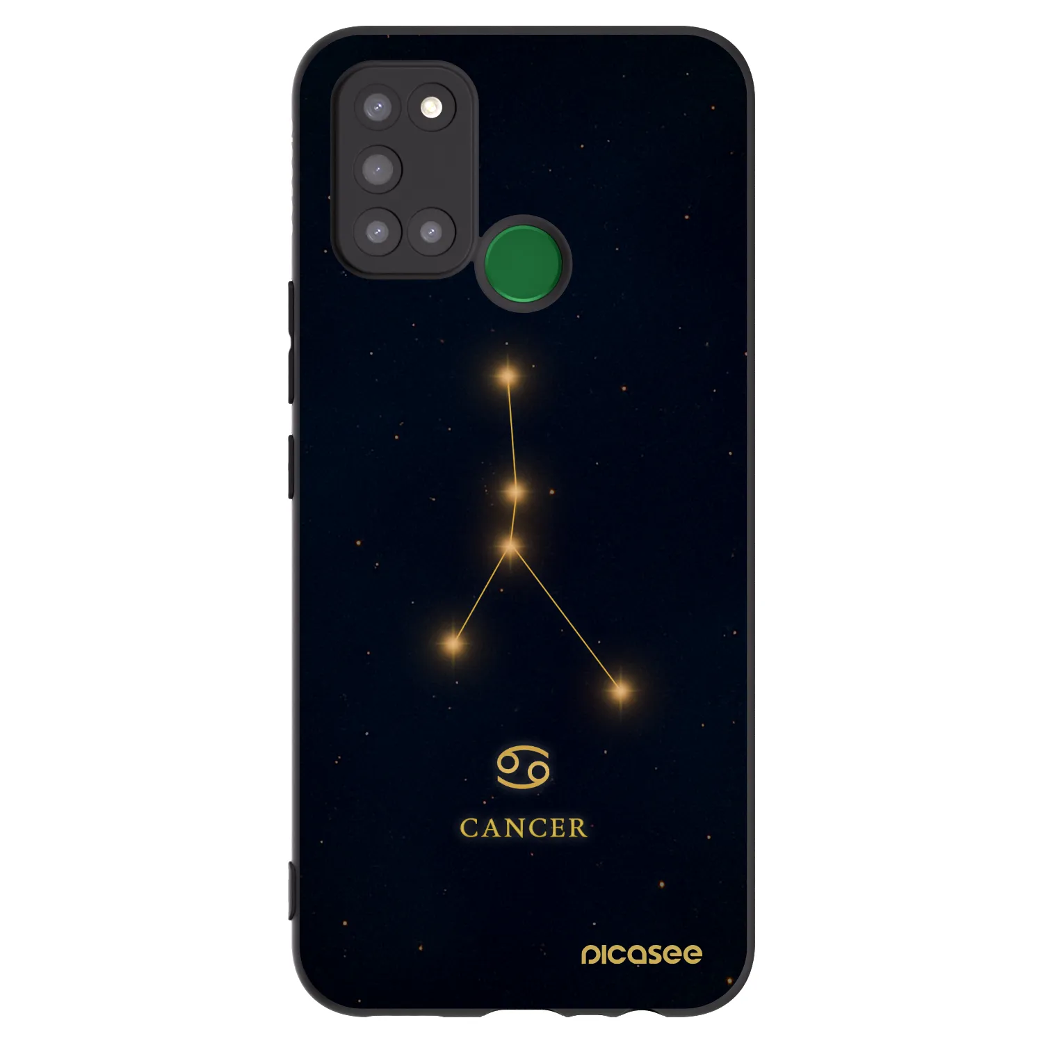 Picasee fekete szilikon tok az alábbi mobiltelefonokra Realme 7i - CANCER