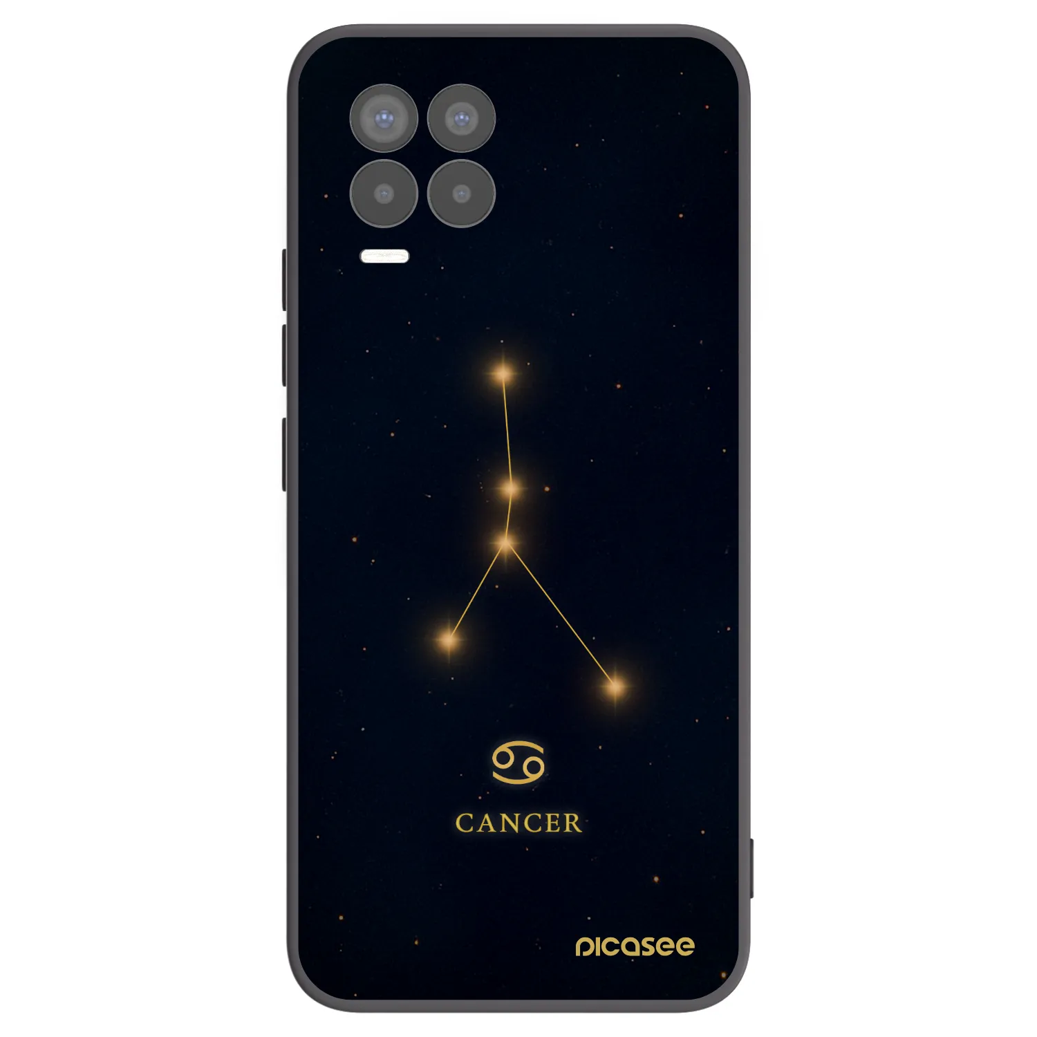 Picasee fekete szilikon tok az alábbi mobiltelefonokra Realme 8 4G - CANCER