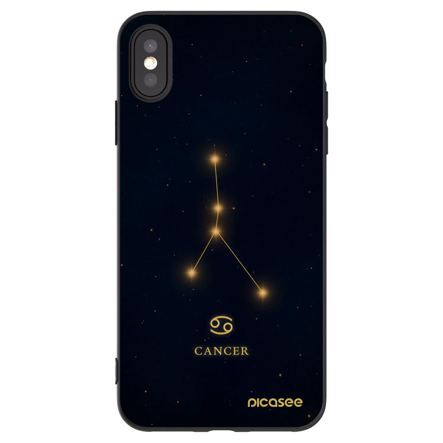 Picasee fekete szilikon tok az alábbi mobiltelefonokra Apple iPhone XS Max - CANCER