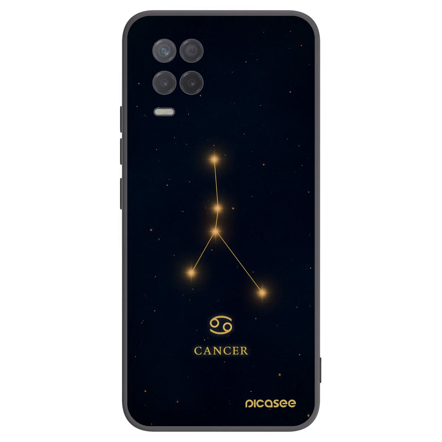 Picasee fekete szilikon tok az alábbi mobiltelefonokra Realme 8 5G - CANCER