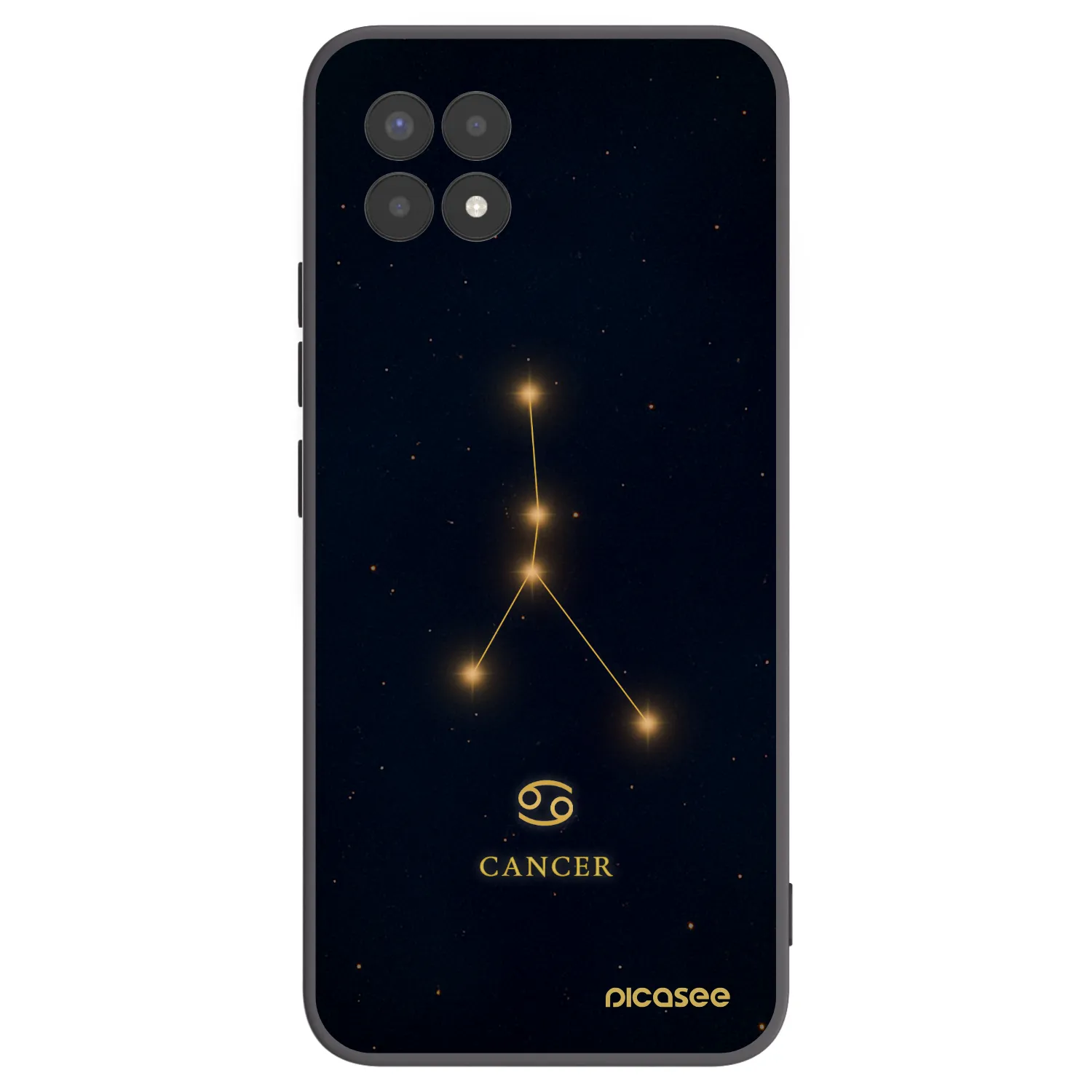Picasee fekete szilikon tok az alábbi mobiltelefonokra Realme 8i - CANCER