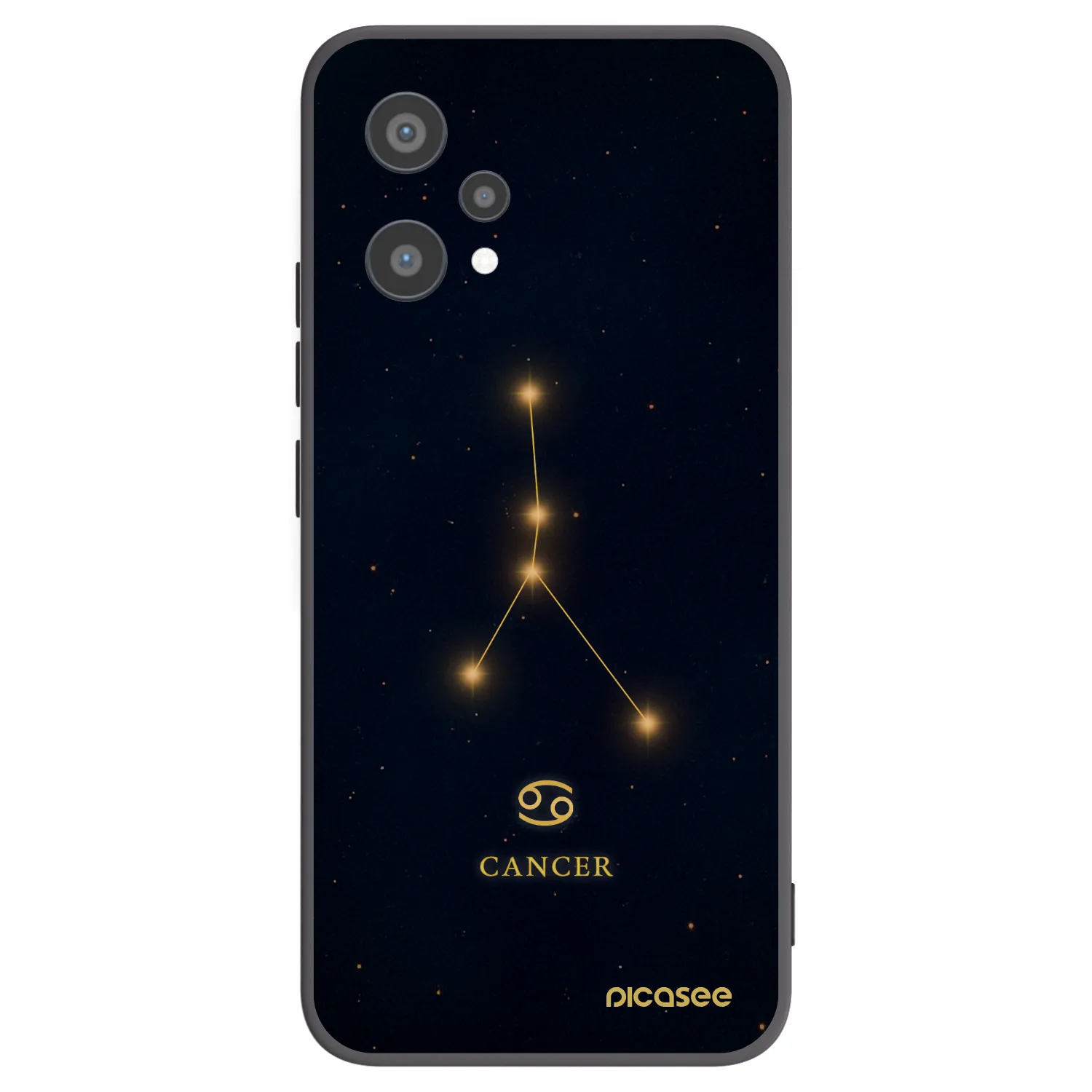 Picasee fekete szilikon tok az alábbi mobiltelefonokra Realme 9 Pro 5G - CANCER