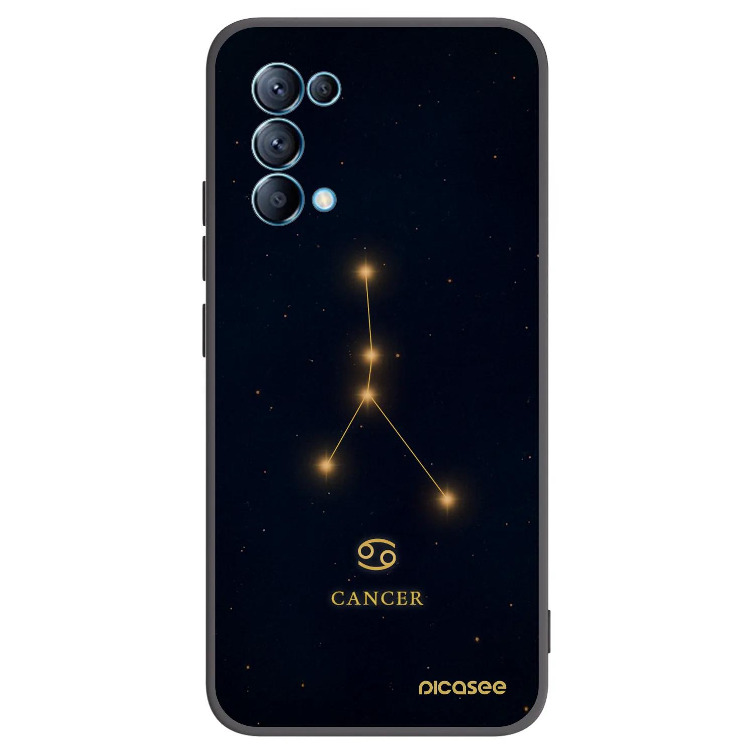 Picasee fekete szilikon tok az alábbi mobiltelefonokra OPPO Reno 5 5G - CANCER