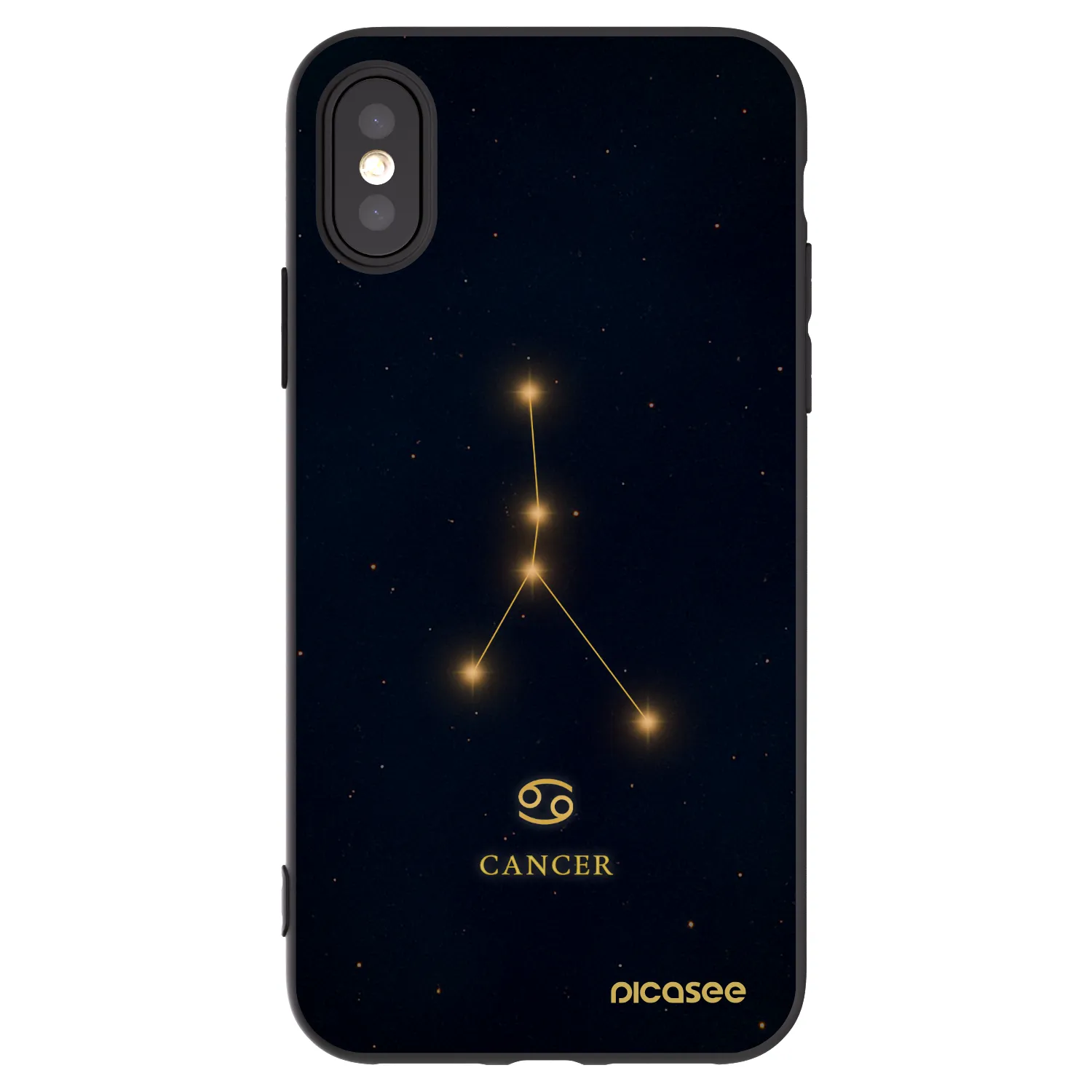 Picasee fekete szilikon tok az alábbi mobiltelefonokra Apple iPhone X/XS - CANCER