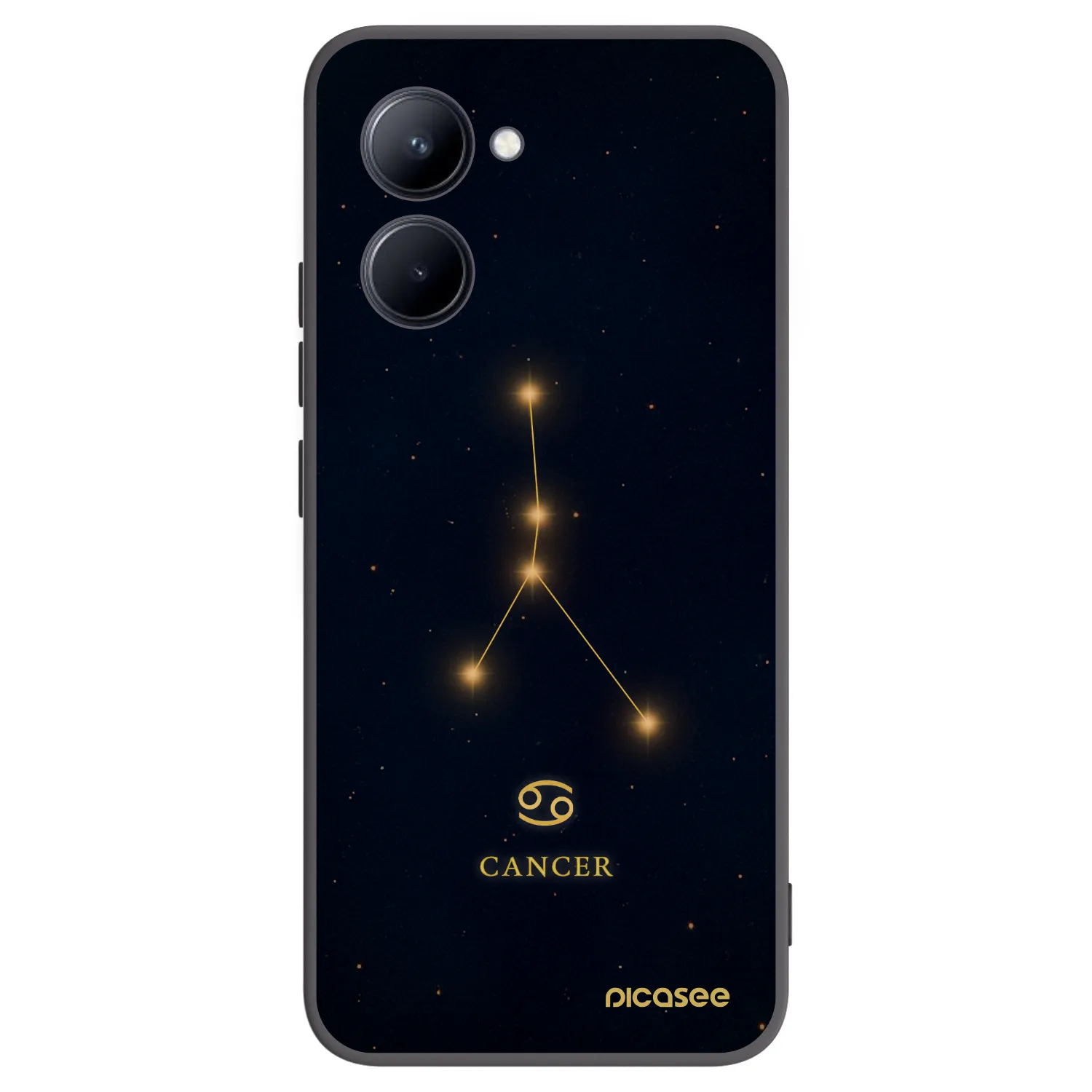 Picasee fekete szilikon tok az alábbi mobiltelefonokra Realme C33 (2023) - CANCER